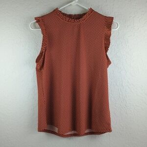 NWT Adrianna Papell Polka Dot Sleeveless Blouse Women's Size XS Retail $69